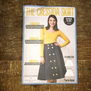 Simply Sewing Pattern The Cressida Skirt 1950s Circle Jennifer Lauren 4-18 UNCUT
